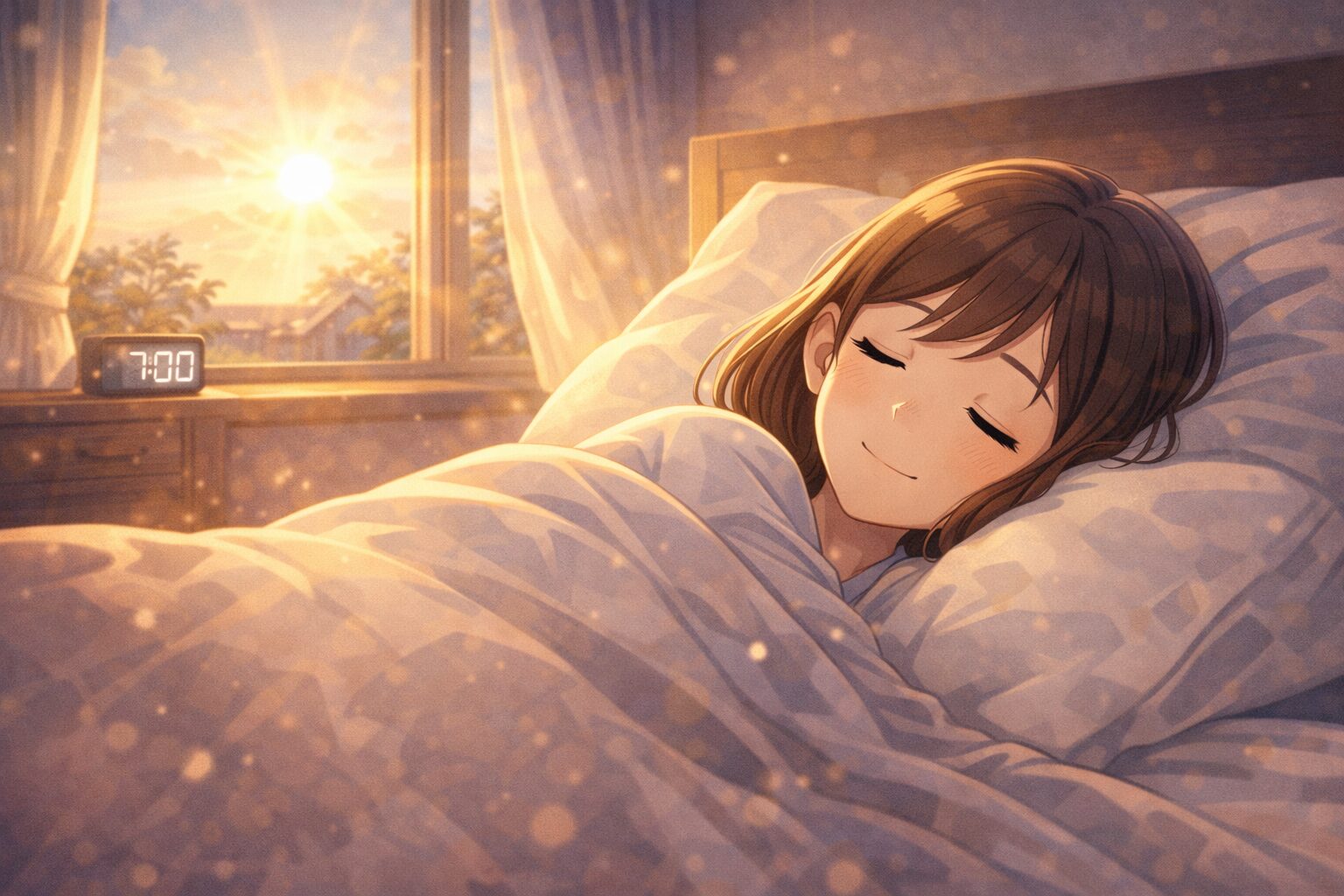 ぐっすり眠れた朝のイメージ